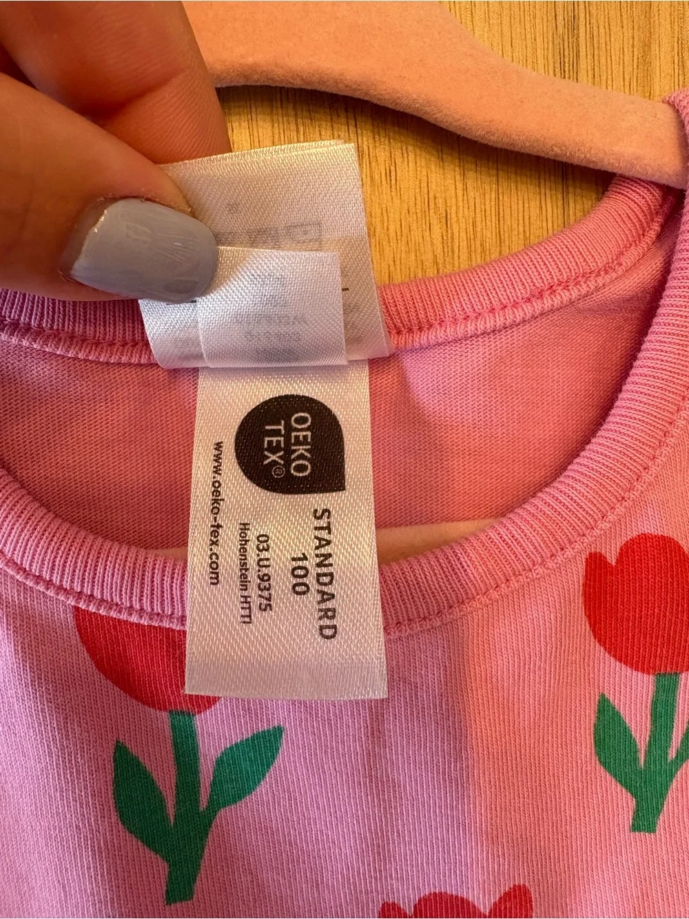 Hanna Andersson Toddler Playground Dress with Pockets Red Tulip Print Cotton 3T